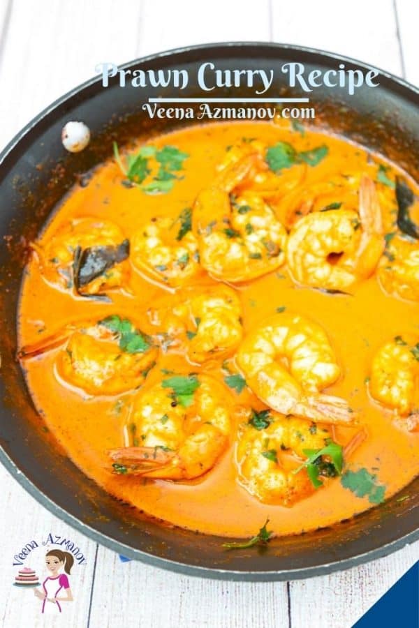 Pinterest image for Prawn Shrimp Curry.