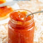 Pinterest image for peach jam.