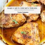 Pinterest image for cajun spiced chicken.