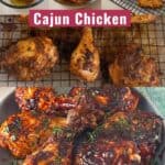 Pinterest image for Baked Cajun Chicken Recipe.