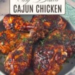 Pinterest image for Baked Cajun Chicken Recipe.
