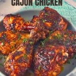 Pinterest image for Baked Cajun Chicken Recipe.