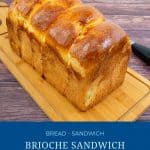 Pinterest image for brioche bread.