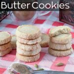 Pinterest image for slice-and-bake cardamom cookies.