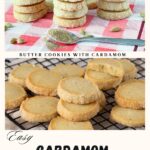 Pinterest image for slice-and-bake cardamom cookies.