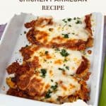 Pinterest image for chicken parmesan.