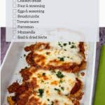 Pinterest image for chicken parmesan.