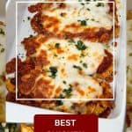 Pinterest image for chicken parmesan.