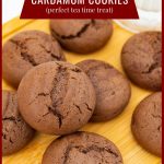 Pinterest image for Chocolate Cardamom Cookies Recipe.
