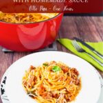 Pinterest Image for How to Make Homemade Spaghetti Bolognese.
