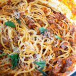 Pinterest Image for How to Make Homemade Spaghetti Bolognese.