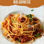 Pinterest Image for How to Make Homemade Spaghetti Bolognese.