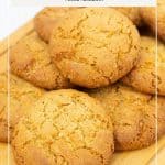Pinterest image for cookies with ground hazelnuts.