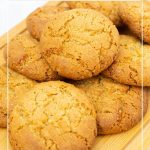 Pinterest image for cookies with ground hazelnuts.