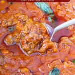 Pinterest image for making Homemade Bolognese Sauce from Scratch.