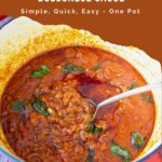 Pinterest image for making Homemade Bolognese Sauce from Scratch.