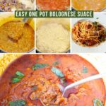 Pinterest image for making Homemade Bolognese Sauce from Scratch.