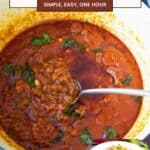 Pinterest image for making Homemade Bolognese Sauce from Scratch.