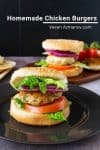 A chicken burger on a plate.
