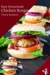 A chicken burger on a plate.