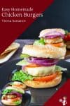 Two burgers made with ground chicken patties and cheese