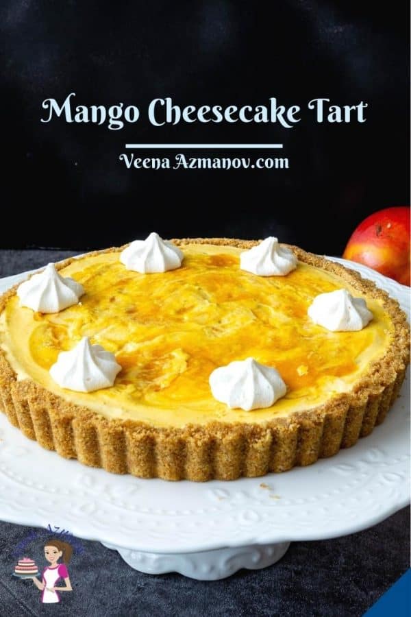 Pinterest image tart for cheesecake tart.