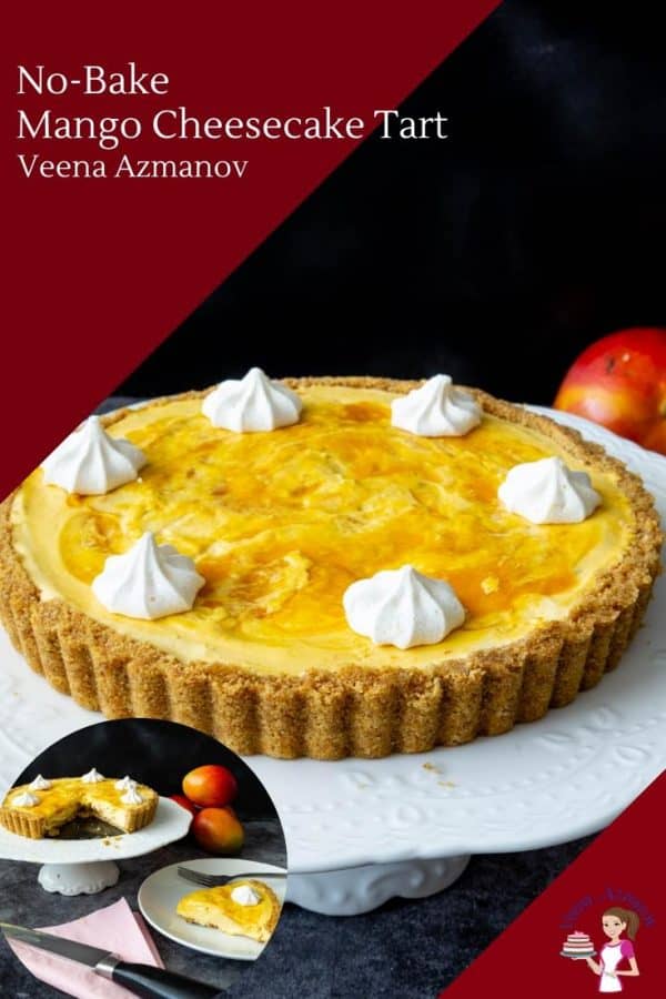 How to make a cheesecake tart with mangoes and a cookie crust