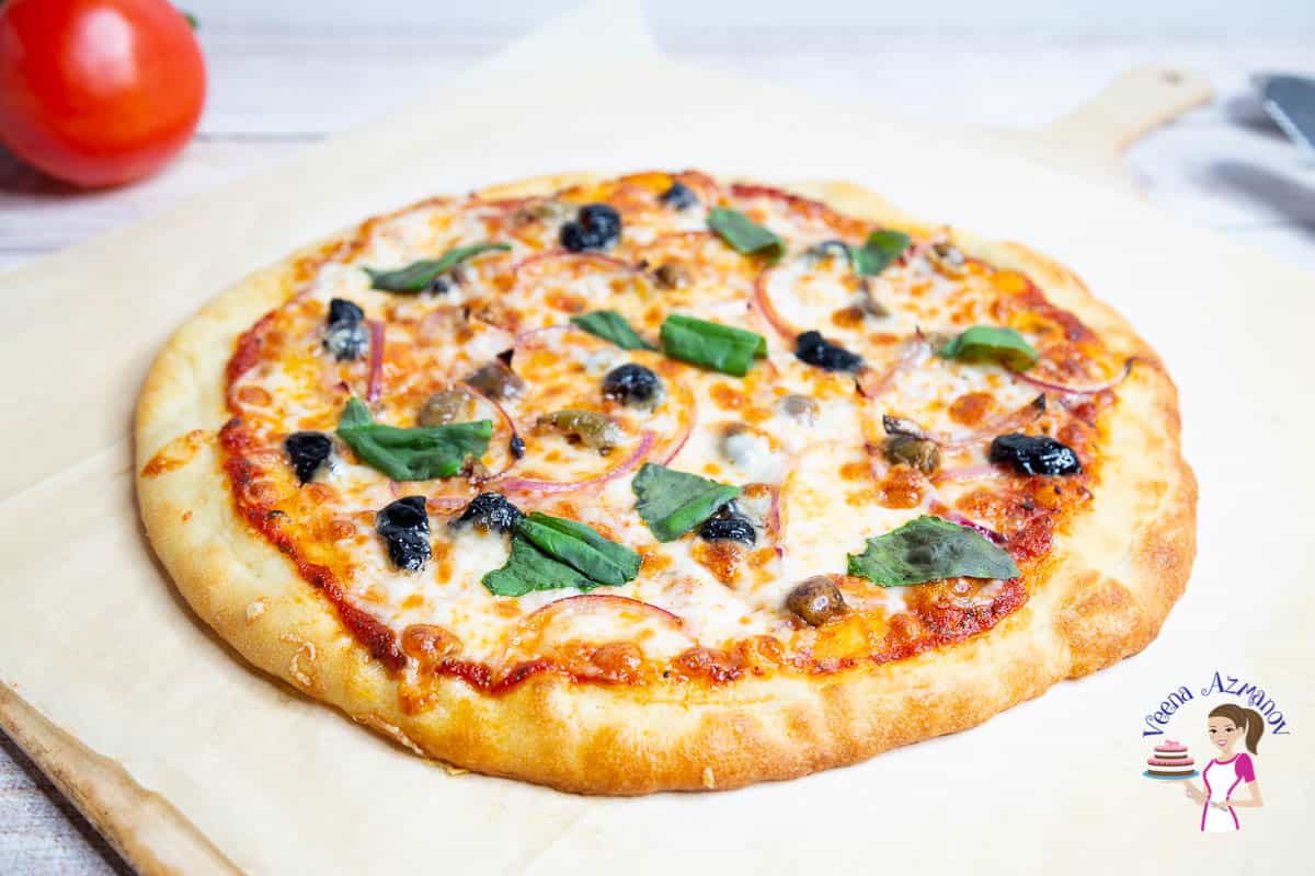 Olive Pizza with Red Onions