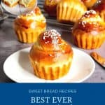 Pinterest image recipe for brioche.