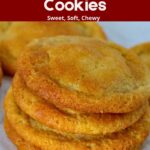 Pinterest image for sweetened condensed milk cookies.