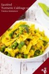How to make Cabbage for a side dish with turmeric and peas