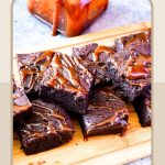 Pinterest image for Caramel Brownie Recipe.