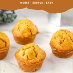 Pinterest image for carrot cake muffins recipe.