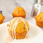 Pinterest image for carrot cake muffins recipe.