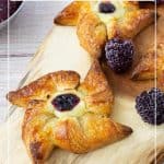 Pinterest image for Danish pastry pinwheels.
