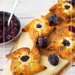 Pinterest image for Danish pastry pinwheels.
