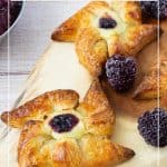 Pinterest image for Danish pastry pinwheels.