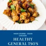 Pinterest image for General Tso's Chicken.