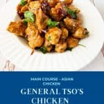Pinterest image for Tso's Chicken.
