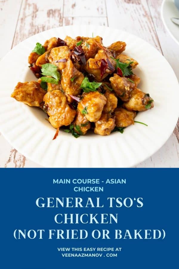 Pinterest image for Tso's Chicken.