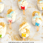 Pinterest image for making cake popsicles.
