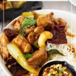 Pinterest image for kung pao chicken.