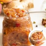 chutney in a jar.