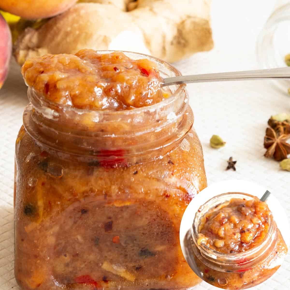 Sweet and Spicy Peach Chutney