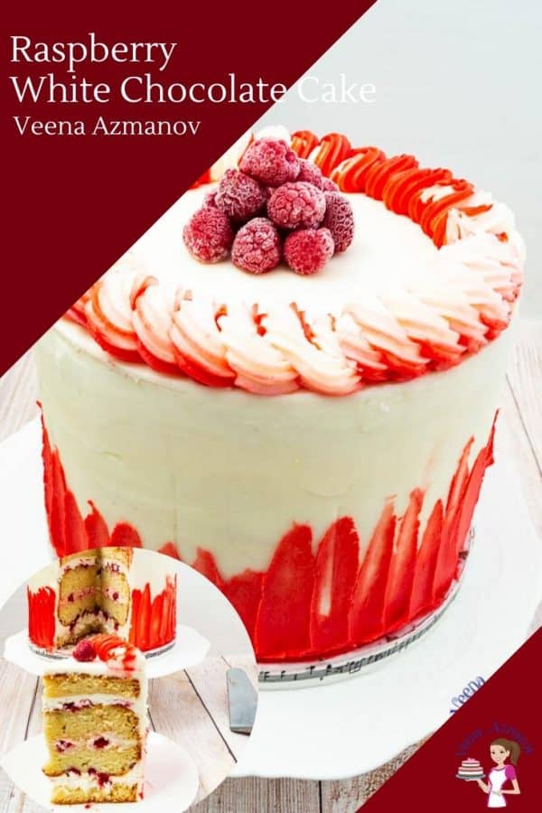 How to make a layer cake recipe with raspberries and white chocolate