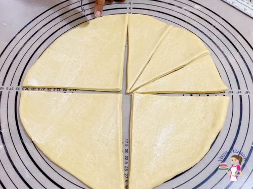 Shape the dough into crescents