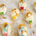 summer theme cakesicles on a table.