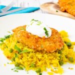 Pinterest image for pan-fried chicken breast.