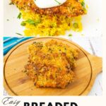 Pinterest image for pan-fried chicken breast.