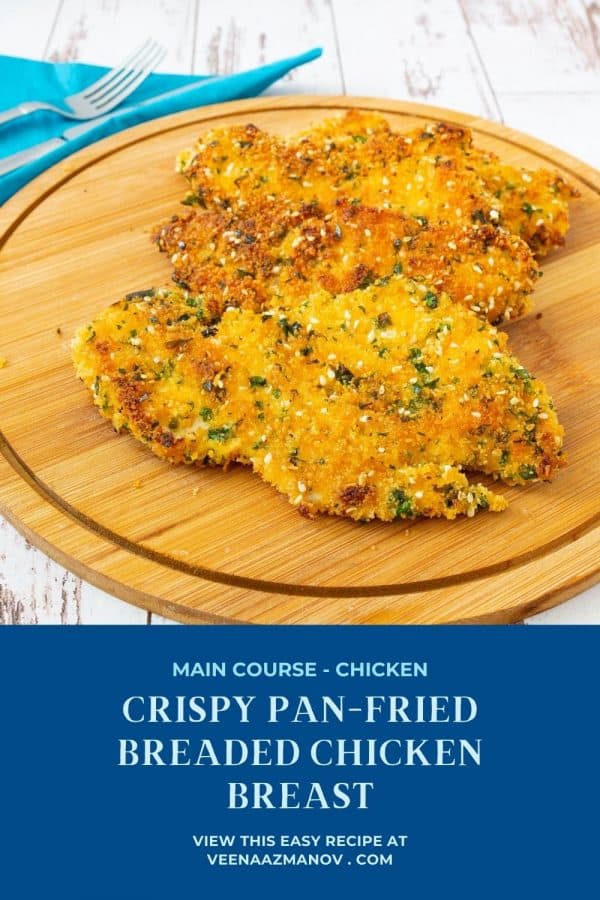 Pan Fried Chicken Breast Recipe - ( Breaded & Crispy) - Veena Azmanov